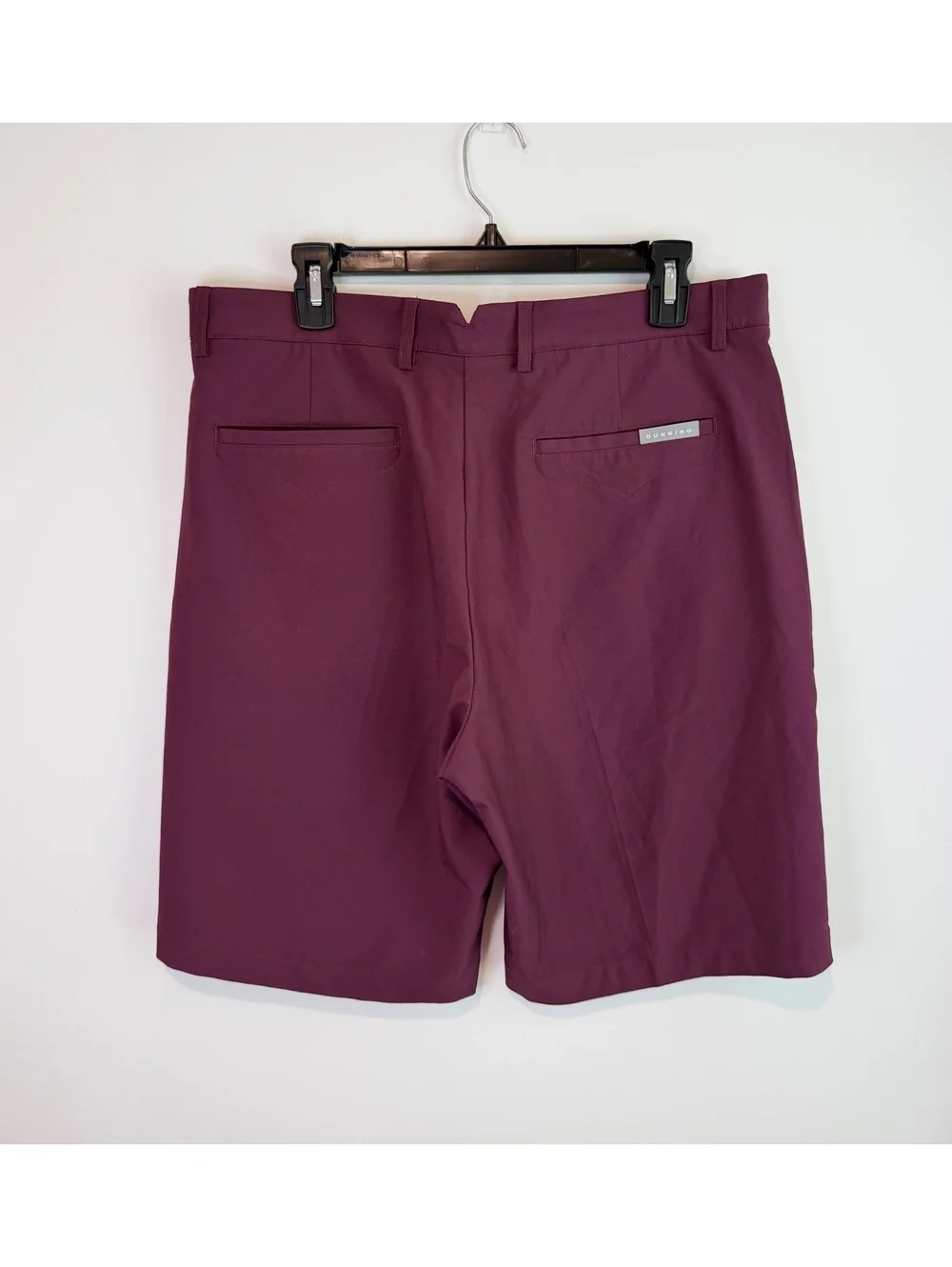 Dunning Men's Performance Golf Shorts Size 34 Burgundy